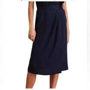 Alex Mill navy blue wrap skirt, M